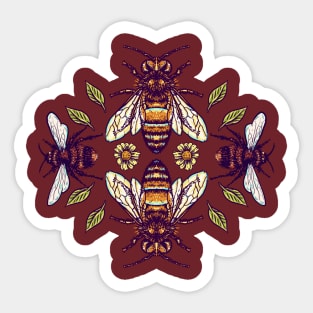 Flowers for Honey Bees Sticker